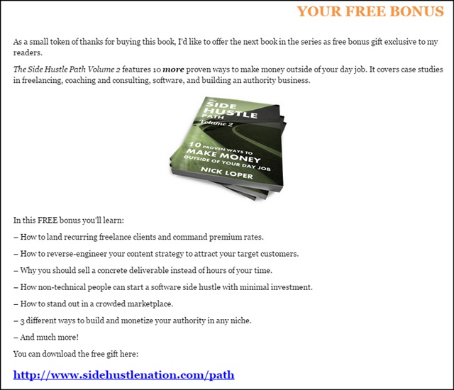 opt-in offer permafree book