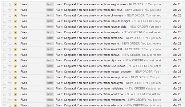 fiverr orders gone mad
