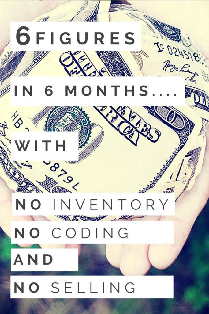 6 Figures in 6 Months with No Inventory, No Coding, and No Selling
