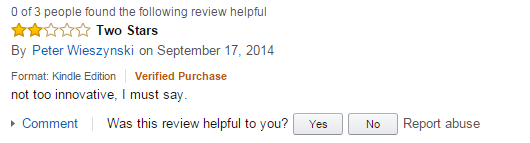 another person who thought my book sucked
