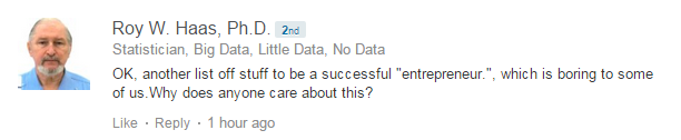 crabby comment on linkedin