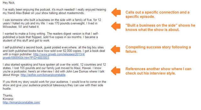 kimanzi cold email