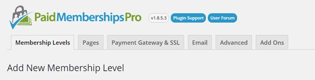 paid membership pro add new level