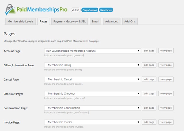 pmp page creation