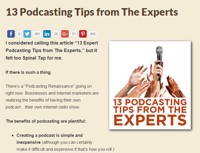 podcasting tips from the experts