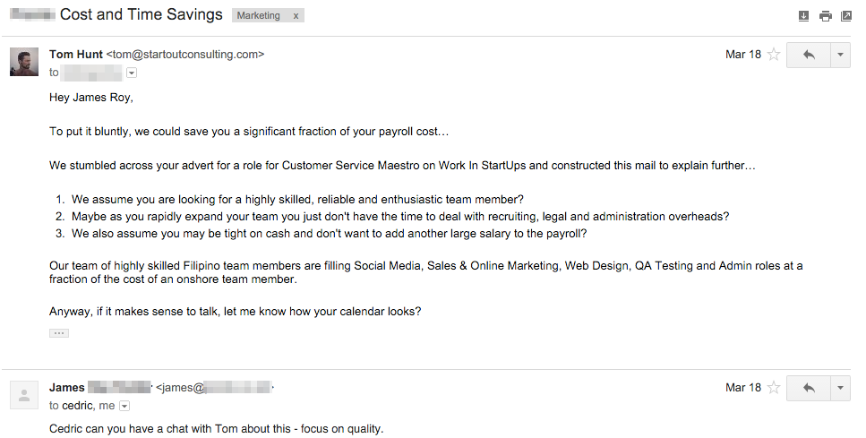 founder outreach
