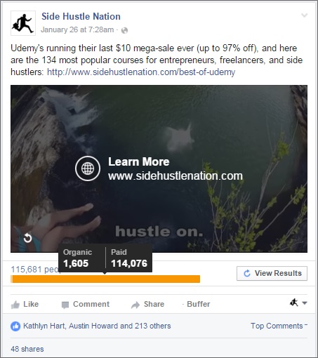 facebook video ad results