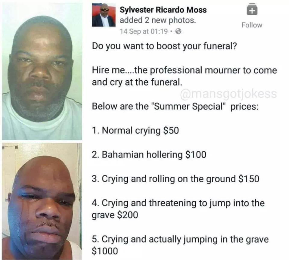 viral funeral cryer