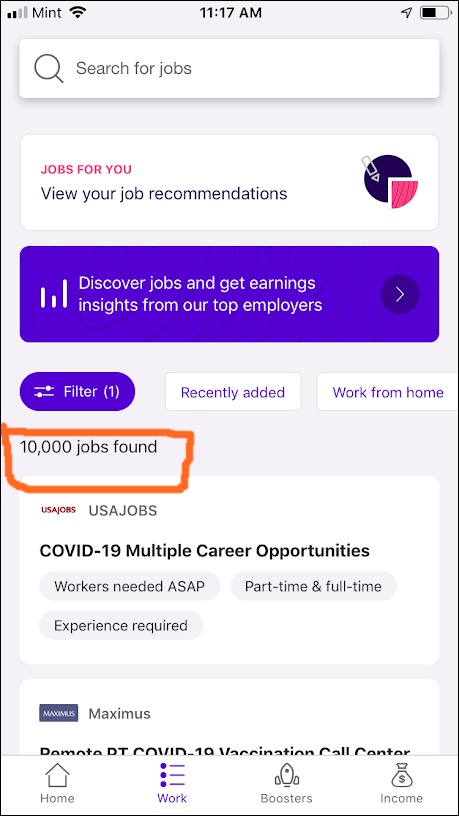 part-time and full-time jobs on steady