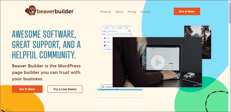 beaver builder homepage