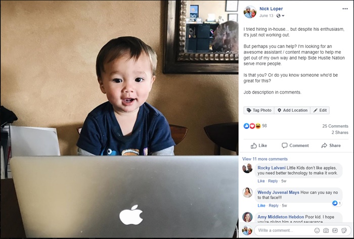 job posting on fb
