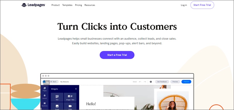 leadpages homepage