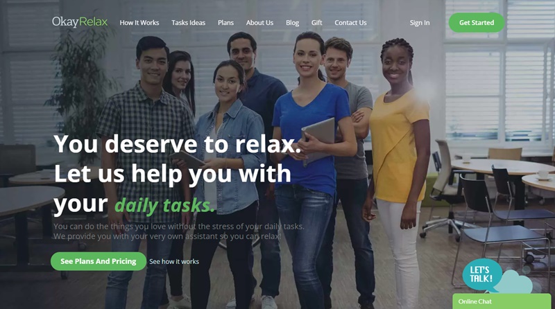 okayrelax homepage