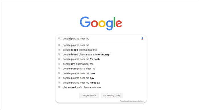 donate plasma near me google search