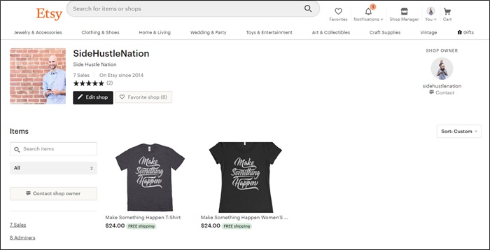my new etsy shop