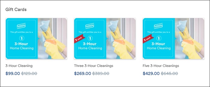 handy gift cards