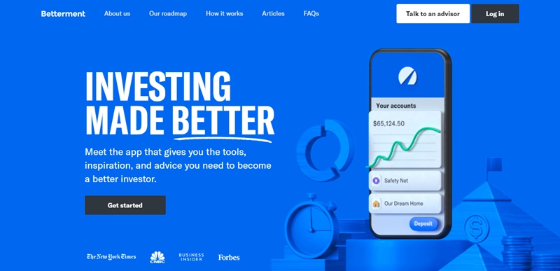 betterment homepage