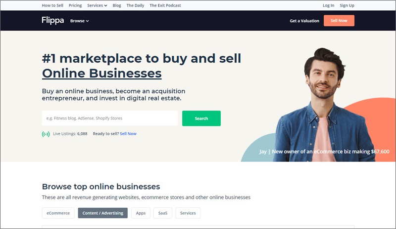 flippa buy online businesses