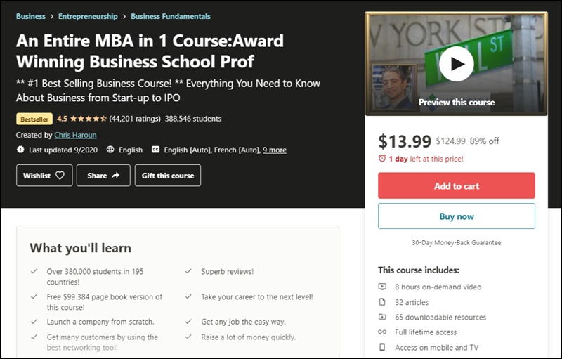 mba in 1 udemy