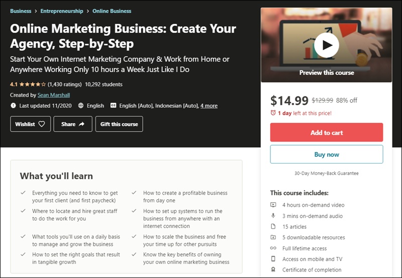 start your agency course