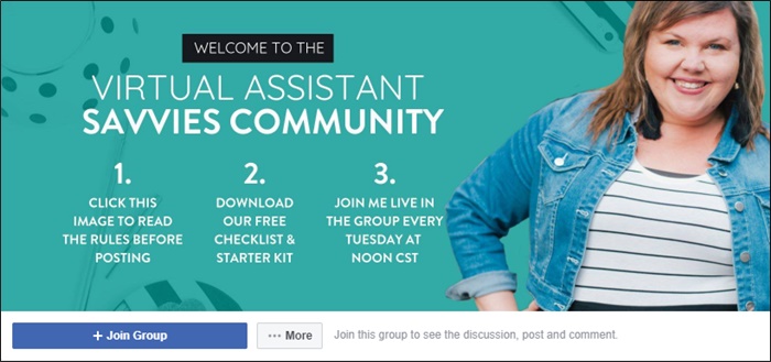 virtual assistant savvies facebook group