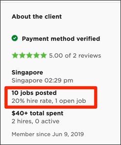 upwork hiring rate