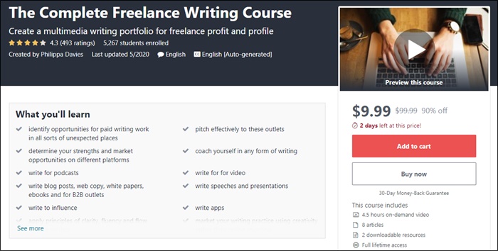 complete freelance writing course