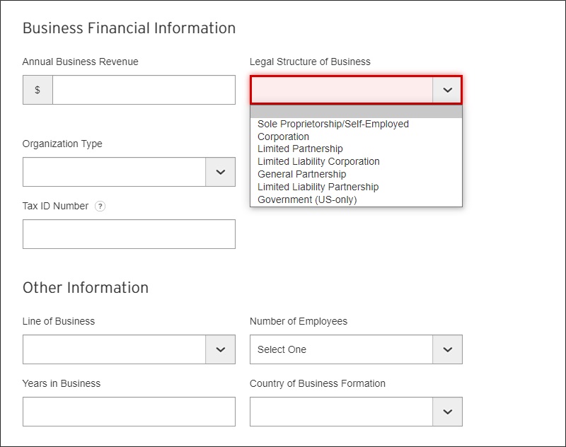 business credit card requirements