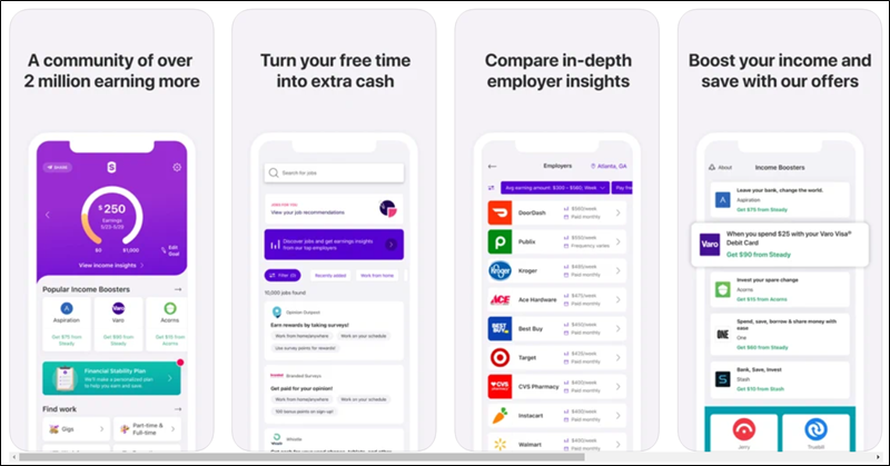 steady app screenshots