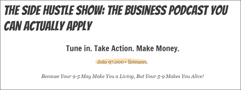 podcast social proof