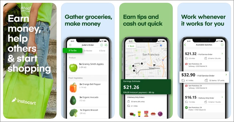 instacart shopper app screenshots
