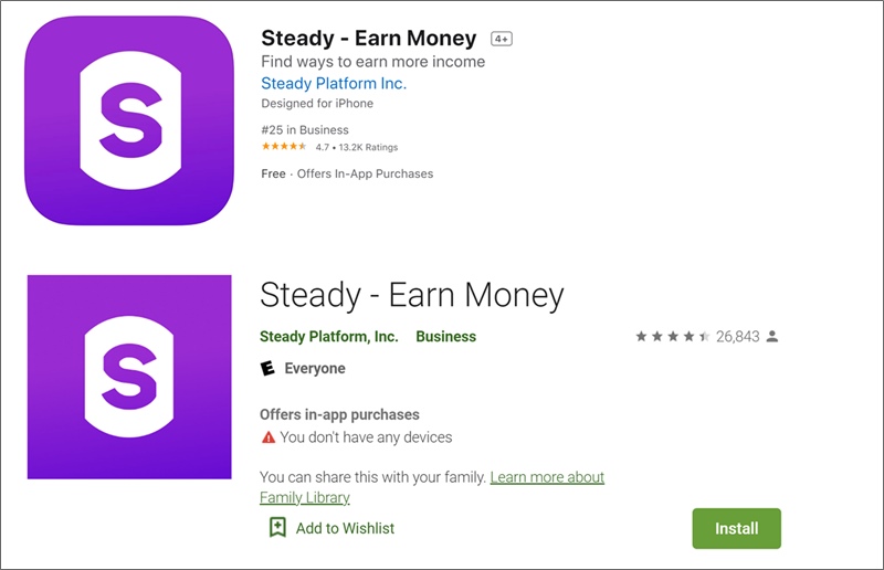 steady app store reviews