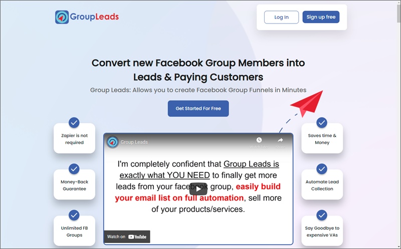 Groupleads homepage