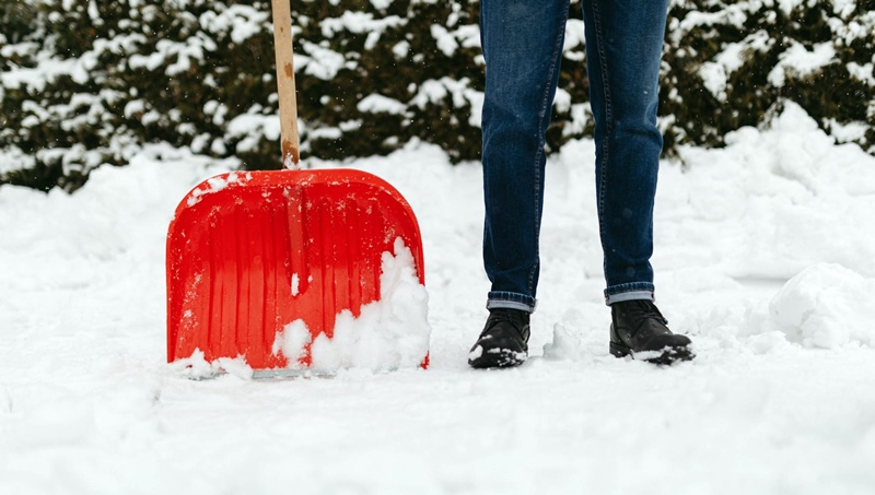 shoveling snow