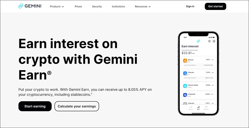 gemini interest account